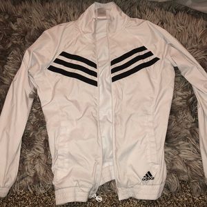 White Adidas windbreaker, new without tags